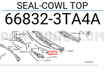Nissan 668323TA4A SEAL-COWL TOP