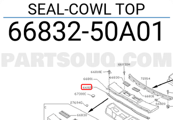 Nissan 6683250A01 SEAL-COWL TOP