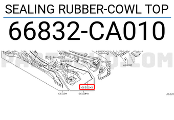 Nissan 66832CA010 SEALING RUBBER-COWL TOP