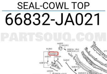 Nissan 66832JA021 SEAL-COWL TOP