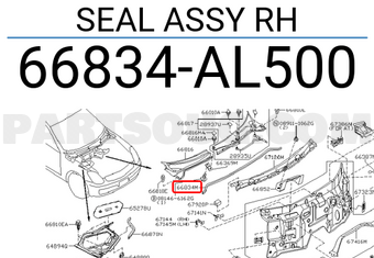 Nissan 66834AL500 SEAL ASSY RH