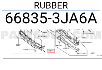 668353JA6A Nissan RUBBER