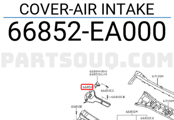 Nissan 66852EA000 COVER-AIR INTAKE