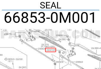 Nissan 668530M001 SEAL