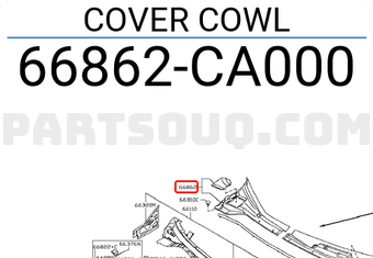 Nissan 66862CA000 COVER COWL