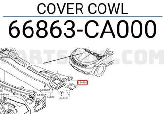 Nissan 66863CA000 COVER COWL