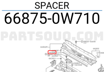 Nissan 668750W710 SPACER