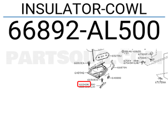 Nissan 66892AL500 INSULATOR-COWL