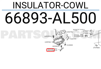 Nissan 66893AL500 INSULATOR-COWL