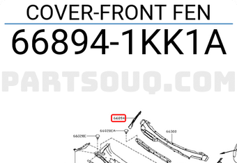 Nissan 668941KK1A COVER-FRONT FEN