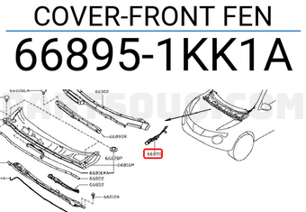 Nissan 668951KK1A COVER-FRONT FEN