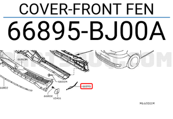 Nissan 66895BJ00A COVER-FRONT FEN