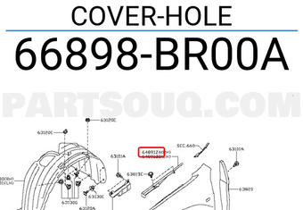 Nissan 66898BR00A COVER-HOLE