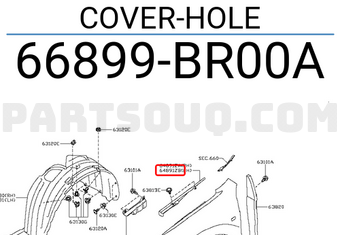 Nissan 66899BR00A COVER-HOLE