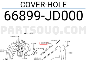 Nissan 66899JD000 COVER-HOLE