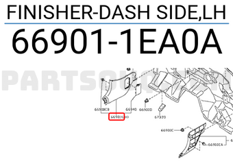 Nissan 669011EA0A FINISHER-DASH SIDE,LH