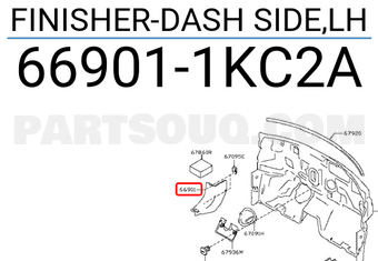 Nissan 669011KC2A FINISHER-DASH SIDE,LH