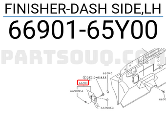 Nissan 6690165Y00 FINISHER-DASH SIDE,LH