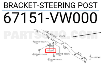 Nissan 67151VW000 BRACKET-STEERING POST