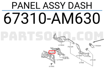 Nissan 67310AM630 PANEL ASSY DASH