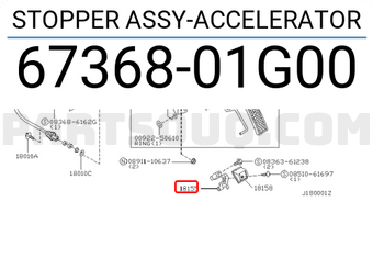 Nissan 6736801G00 STOPPER ASSY-ACCELERATOR