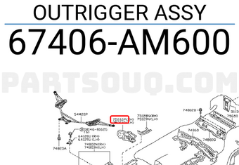 Nissan 67406AM600 OUTRIGGER ASSY