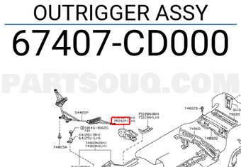 Nissan 67407CD000 OUTRIGGER ASSY