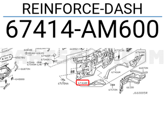 Nissan 67414AM600 REINFORCE-DASH