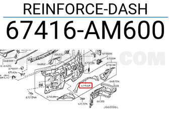 Nissan 67416AM600 REINFORCE-DASH