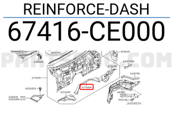 Nissan 67416CE000 REINFORCE-DASH