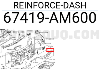 Nissan 67419AM600 REINFORCE-DASH