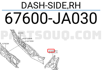Nissan 67600JA030 DASH-SIDE,RH