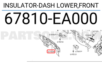Nissan 67810EA000 INSULATOR-DASH LOWER,FRONT
