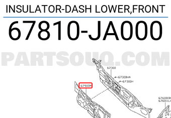 Nissan 67810JA000 INSULATOR-DASH LOWER,FRONT