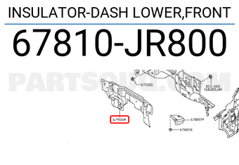 Nissan 67810JR800 INSULATOR-DASH LOWER,FRONT