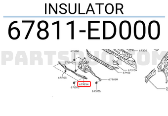Nissan 67811ED000 INSULATOR