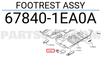 Nissan 678401EA0A FOOTREST ASSY