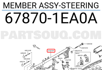 Nissan 678701EA0A MEMBER ASSY-STEERING