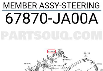 Nissan 67870JA00A MEMBER ASSY-STEERING