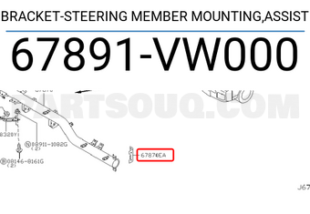 Nissan 67891VW000 BRACKET-STEERING MEMBER MOUNTING,ASSIST