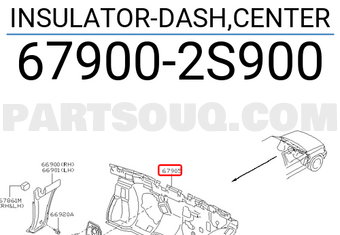 Nissan 679002S900 INSULATOR-DASH,CENTER