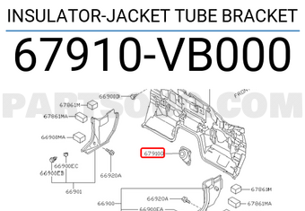 Nissan 67910VB000 INSULATOR-JACKET TUBE BRACKET