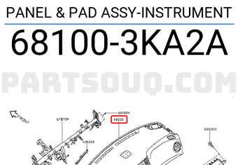 Nissan 681003KA2A PANEL & PAD ASSY-INSTRUMENT