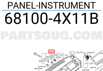 Nissan 681004X11B PANEL-INSTRUMENT