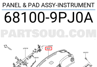 Nissan 681009PJ0A PANEL & PAD ASSY-INSTRUMENT