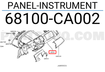 Nissan 68100CA002 PANEL-INSTRUMENT