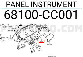 Nissan 68100CC001 PANEL INSTRUMENT
