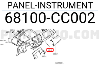 Nissan 68100CC002 PANEL-INSTRUMENT