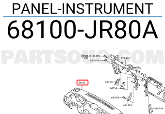 Nissan 68100JR80A PANEL-INSTRUMENT