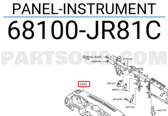 Nissan 68100JR81C PANEL-INSTRUMENT